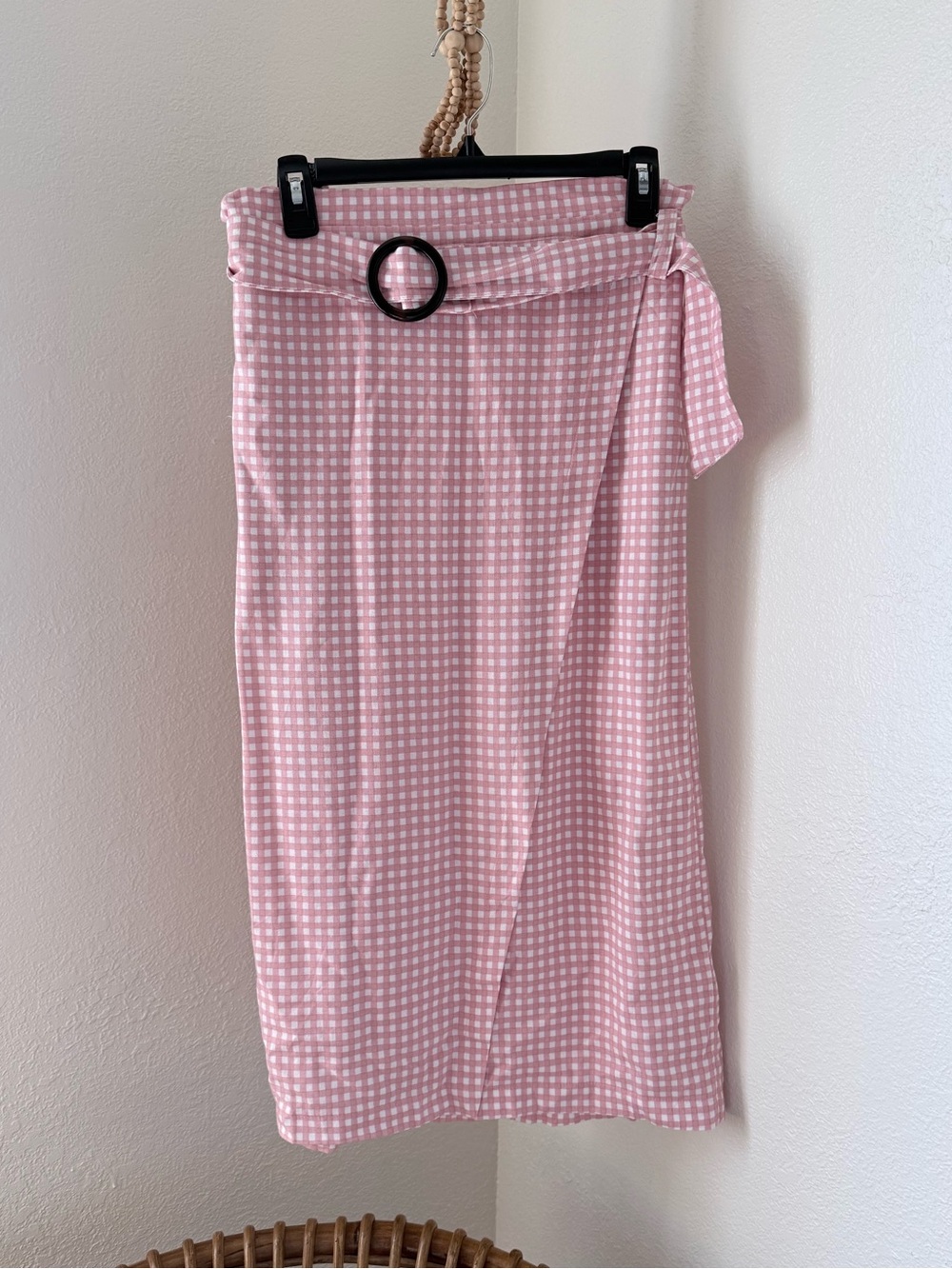 Cotton On Gingham Wrap Skirt